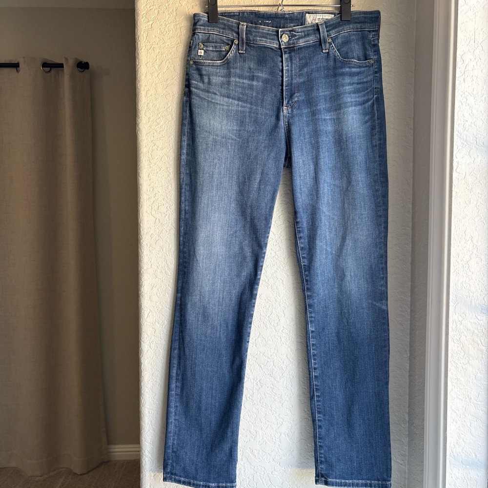 AG Adriano Goldschmied Womens 31 Jeans‎ Prima Cigarette Blue Mid Rise Denim